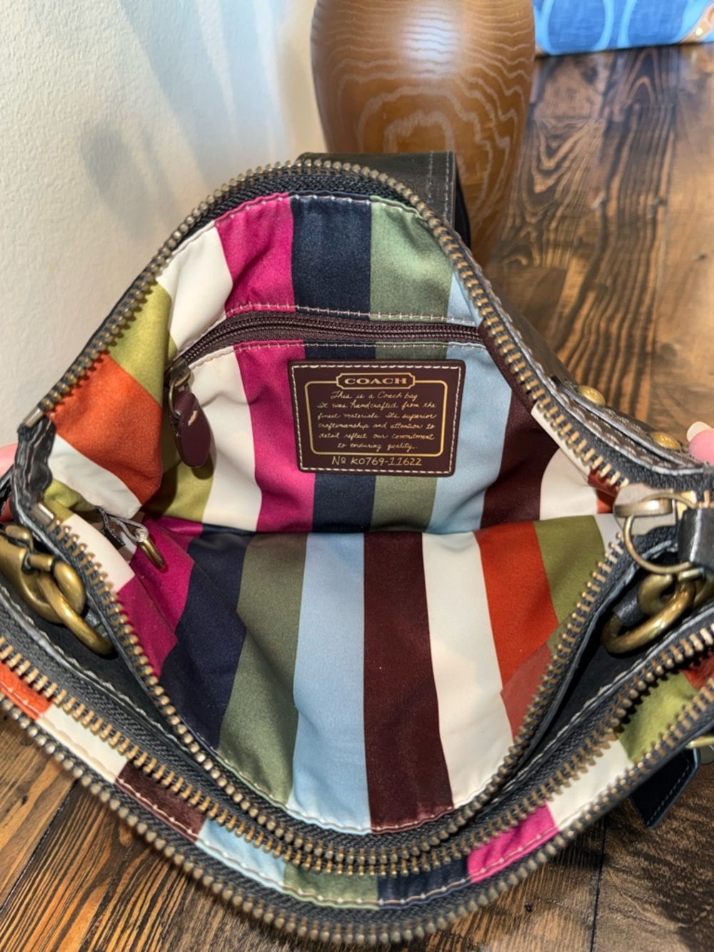 NEW VINTAGE COACH LEGACY BRIDGET BLACK LEATHER SHOULDER BAG~65TH ANNIVERSARY! - Picture 5 of 15